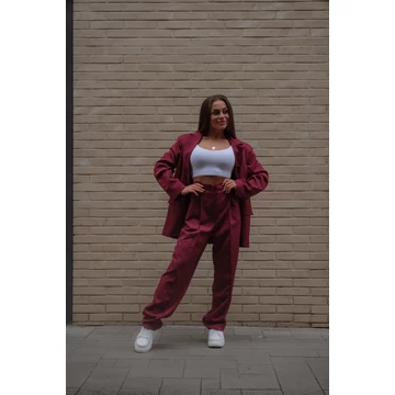 Big blézer - Burgundy Bordó