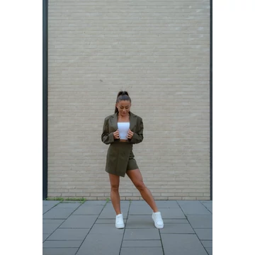 Crop blézer - Khaki