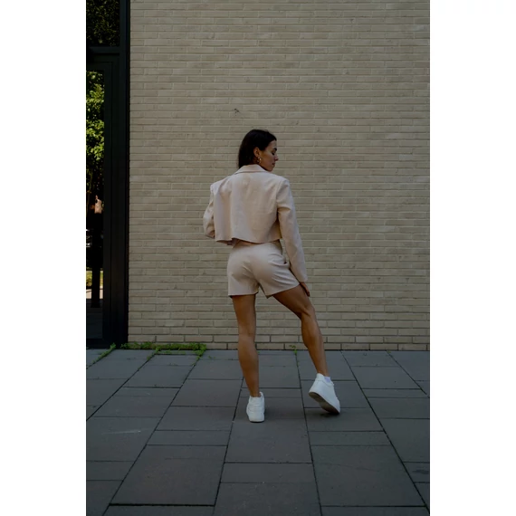 Crop blézer - Bézs