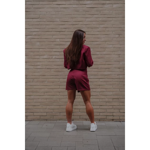 Crop blézer - Burgundy Bordó