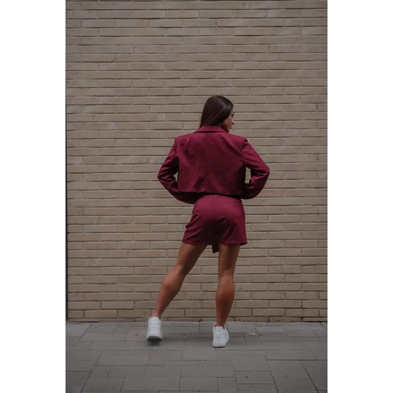 Crop blézer - Burgundy Bordó