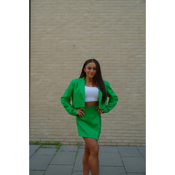 Crop blézer - Élénk Zöld
