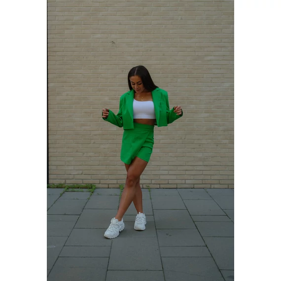 Crop blézer - Élénk Zöld