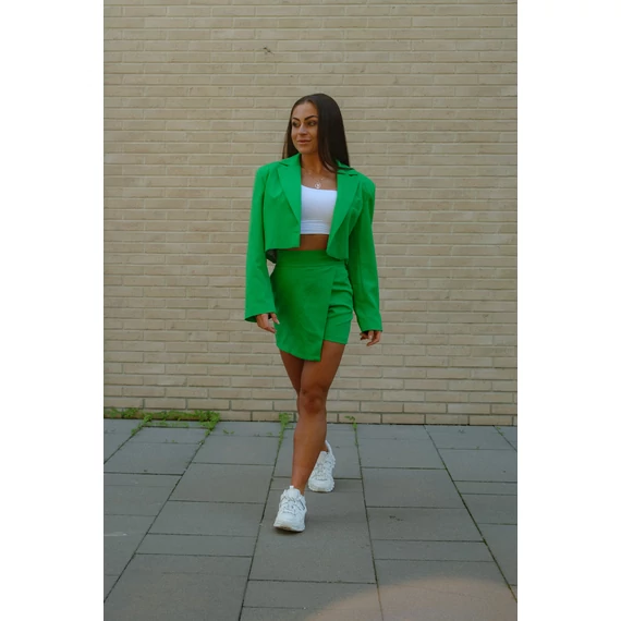 Crop blézer - Élénk Zöld