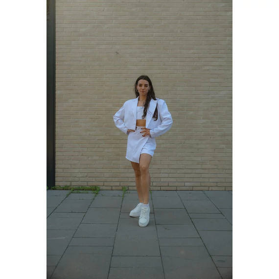 Crop blézer - Fehér