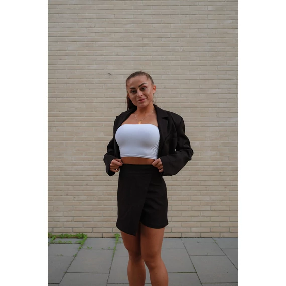 Crop blézer - Fekete