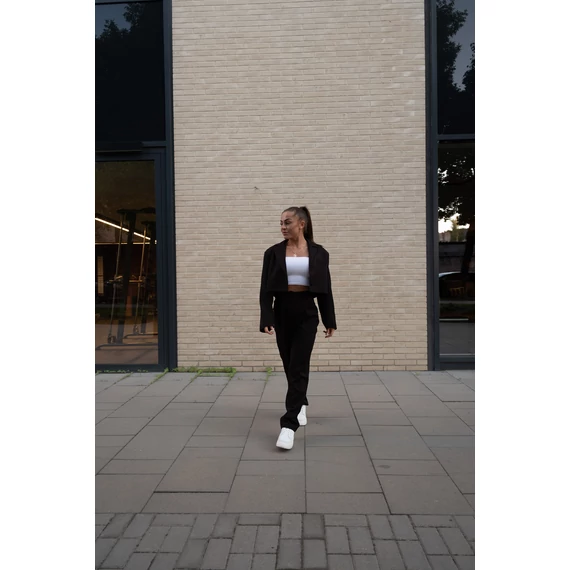 Crop blézer - Fekete