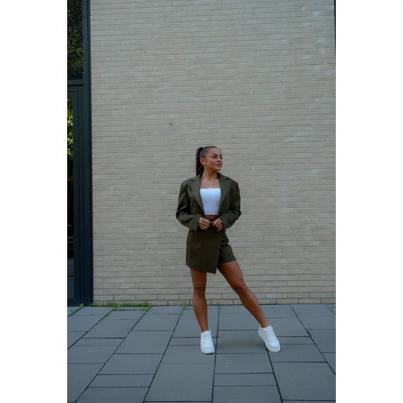 Crop blézer - Khaki