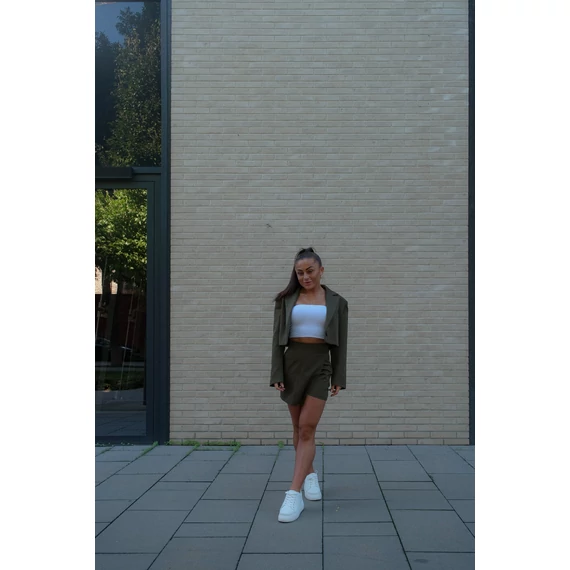Crop blézer - Khaki