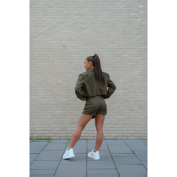 Crop blézer - Khaki