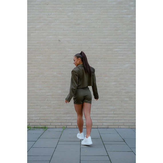 Crop blézer - Khaki