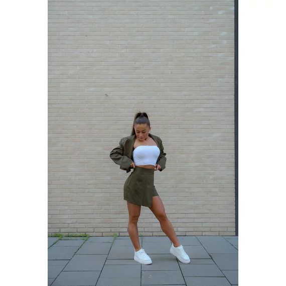 Crop blézer - Khaki