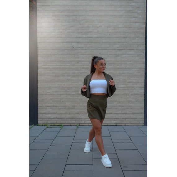 Crop blézer - Khaki