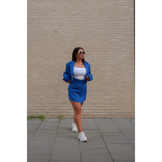 Crop blézer - Királykék