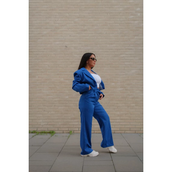 Crop blézer - Királykék
