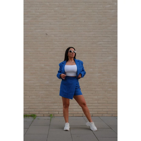 Crop blézer - Királykék
