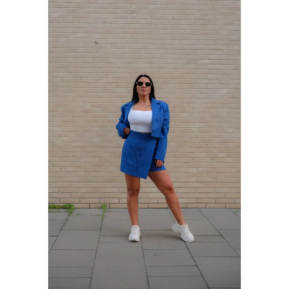 Crop blézer - Királykék