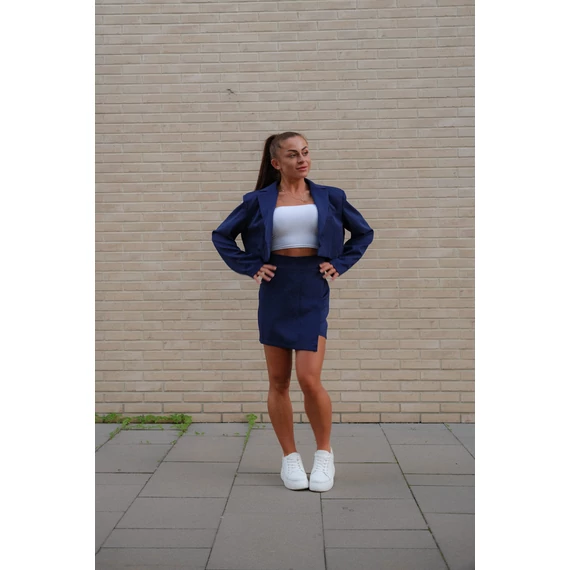 Crop blézer - Sötétkék
