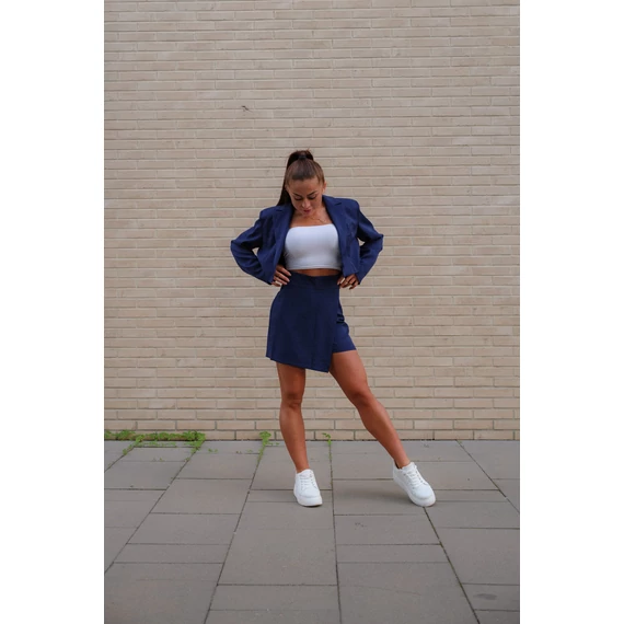 Crop blézer - Sötétkék