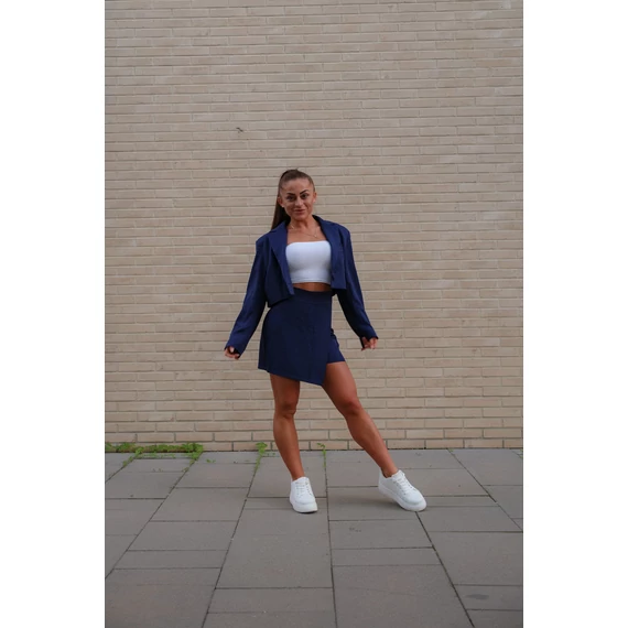 Crop blézer - Sötétkék