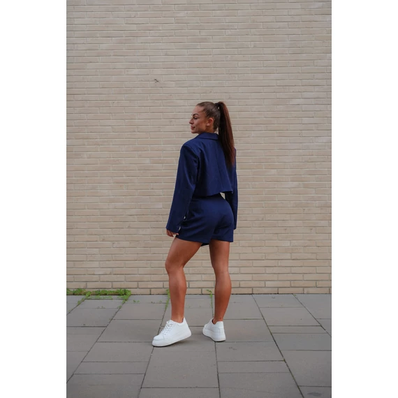 Crop blézer - Sötétkék