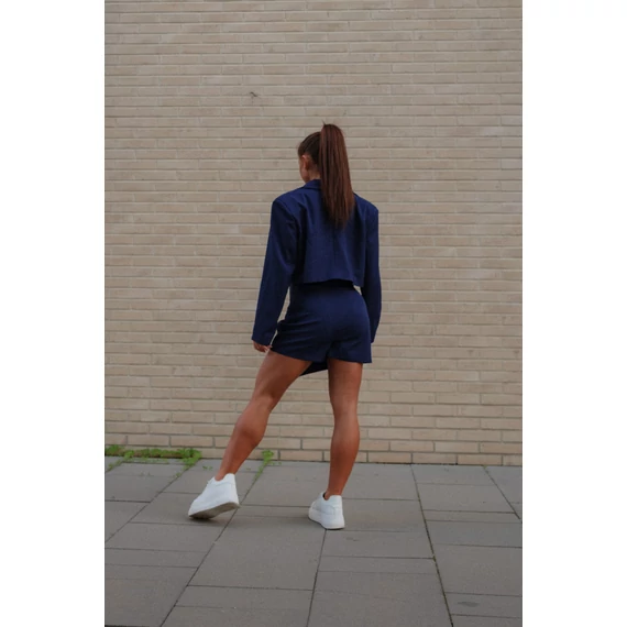 Crop blézer - Sötétkék