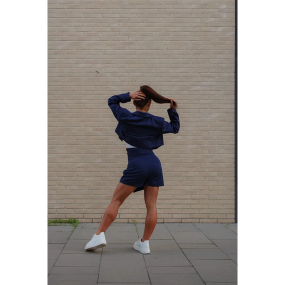 Crop blézer - Sötétkék