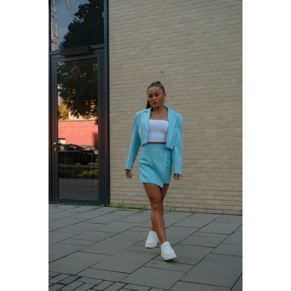 Crop blézer - Világos Kék