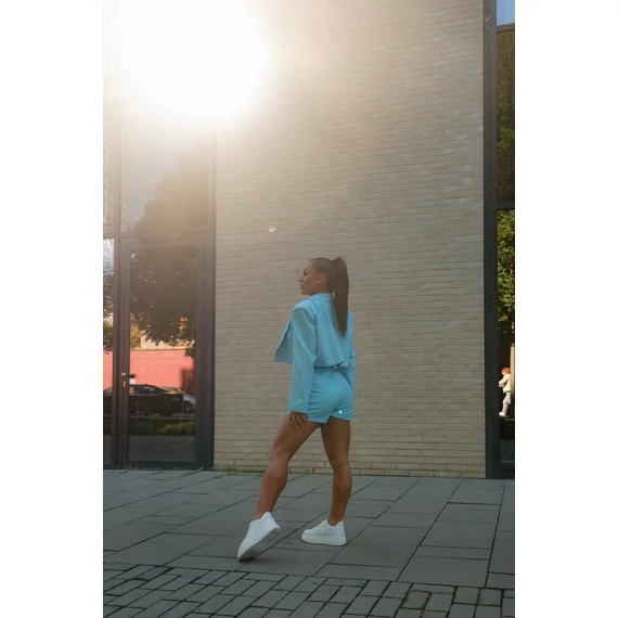 Crop blézer - Világos Kék