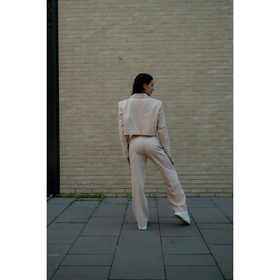 Egyenes szárú kosztümnadrág - Bézs