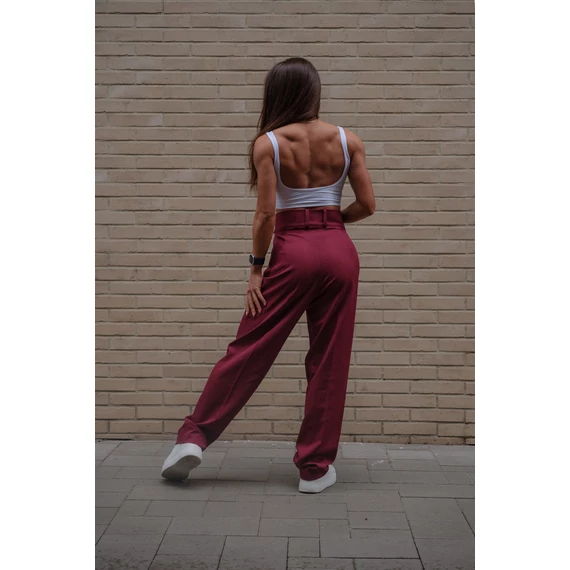 Egyenes szárú kosztümnadrág - Burgundy Bordó