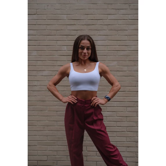 Egyenes szárú kosztümnadrág - Burgundy Bordó