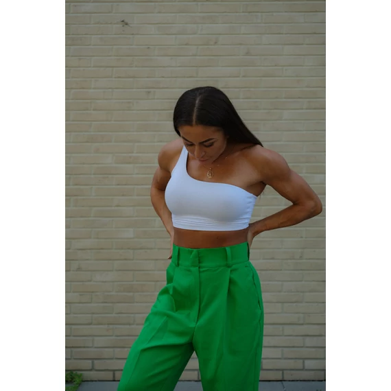 Egyenes szárú kosztümnadrág - Élénk Zöld