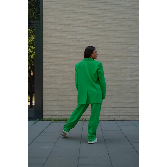 Egyenes szárú kosztümnadrág - Élénk Zöld