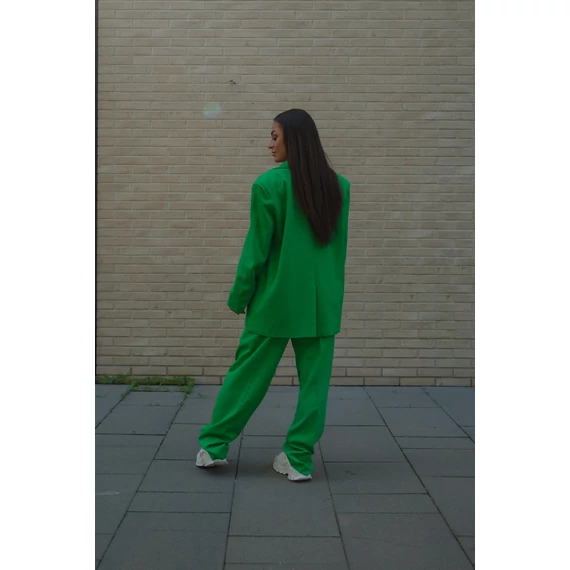 Egyenes szárú kosztümnadrág - Élénk Zöld