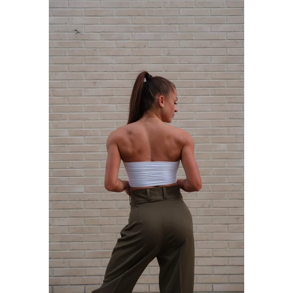 Egyenes szárú kosztümnadrág - Khaki