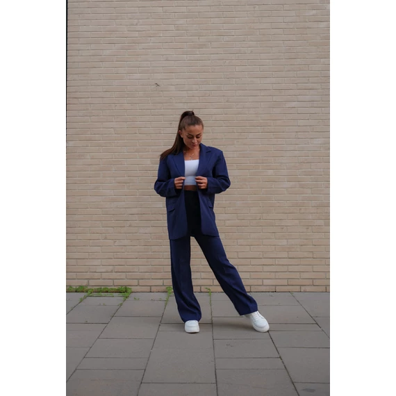 Egyenes szárú kosztümnadrág - Sötétkék