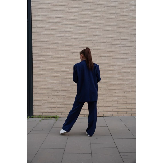 Egyenes szárú kosztümnadrág - Sötétkék