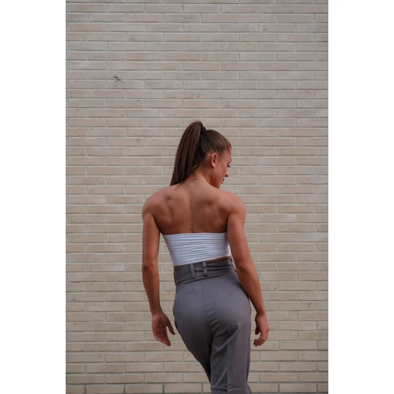 Egyenes szárú kosztümnadrág - Sötét Szürke