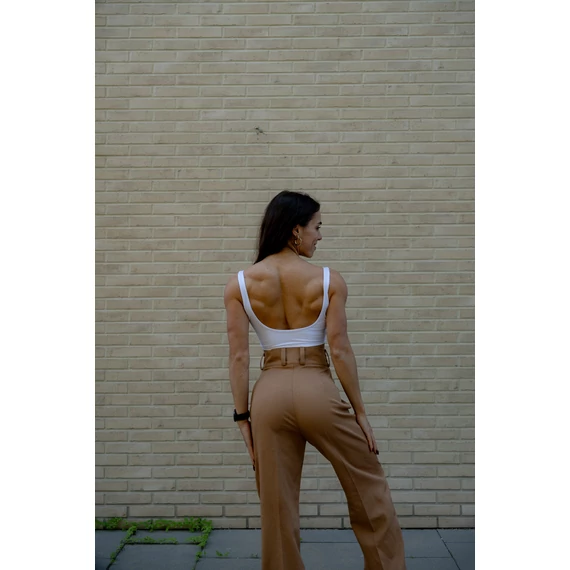 Egyenes szárú kosztümnadrág - Teve Barna