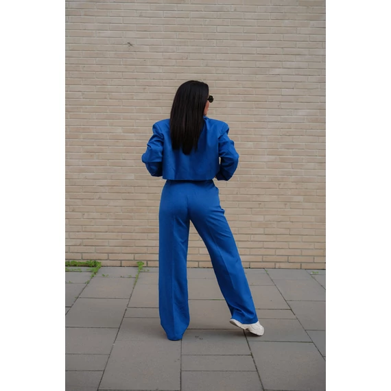 Széles szárú kosztümnadrág - Királykék