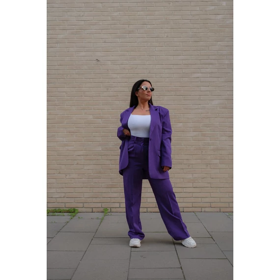 Széles szárú kosztümnadrág - Lila