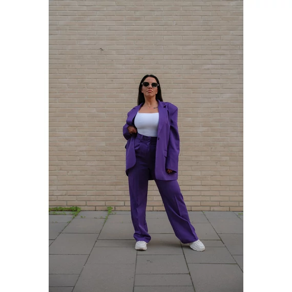Széles szárú kosztümnadrág - Lila