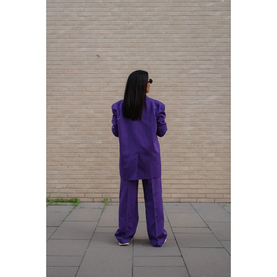 Széles szárú kosztümnadrág - Lila