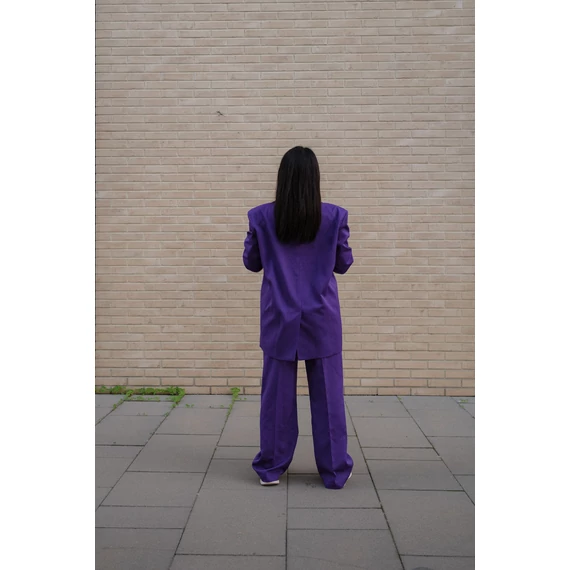 Széles szárú kosztümnadrág - Lila