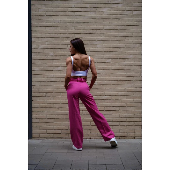 Széles szárú kosztümnadrág - Magenta