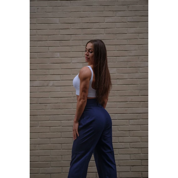 Széles szárú kosztümnadrág - Sötétkék